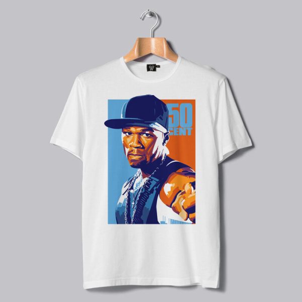 50 cent white tshirt